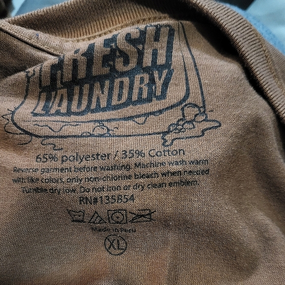 Fresh Laundry Brand Mens Brown Teddy Bear Graphic T-Shirt Size XL - Picture 2 of 4